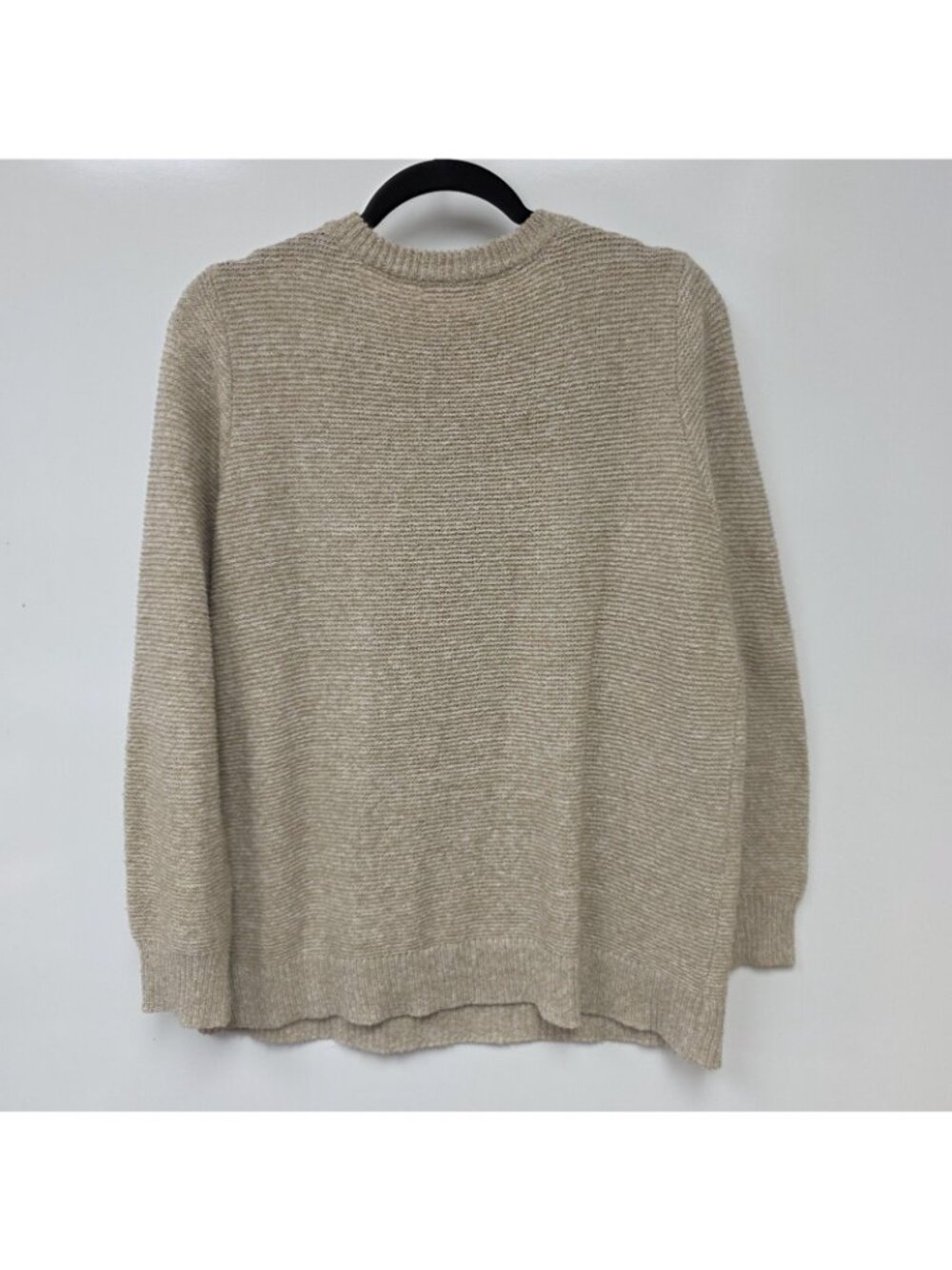 Pink Clover Sweater Womens XL Beige Crew Neck Knit Pullover Oatmeal Soft Cozy - Picture 4 of 9